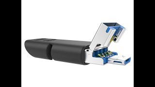 Silicon Power Releases Mobile C50 TripleInterface Flash Drive with three connectors [upl. by Wheelwright]