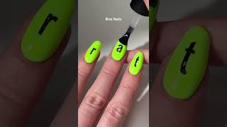 NFC Chip BRAT nails 🍏🍏🍏 brat nailart charlixcx nfcchip [upl. by Dielle]