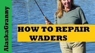 How To Repair Leaky Waders Fishing Tips Tricks Hacks [upl. by Dahsraf]