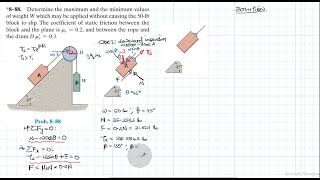 8–88 Friction Chapter 8 Hibbeler Statics Benam Academy [upl. by Tenneb]