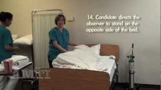 CNA Skill Training Making an Occupied Bed Part 2 [upl. by Amadas808]