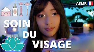 ASMR 🧴🛁 SOIN DU VISAGE RAFRAÎCHISSANT 100 VISUEL SYNCHRONISÉ  FILS DE NÉGATIVITÉ ✂️ [upl. by Eninotna]