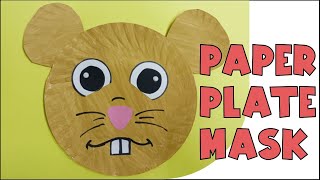 paper plate rat face mask  rat mask making mask animalmask papermask [upl. by Fablan]