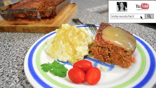 PASTEL DE CARNE  Vicky Receta Facil [upl. by Akyre]