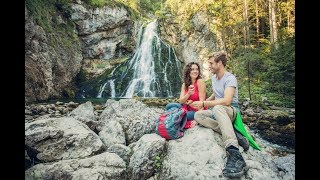 Golling Waterfalls in Salzburg Austria  Golling Wasserfall [upl. by Kcolttam]