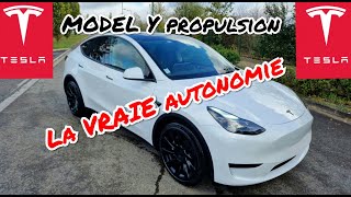 Tesla Model Y propulsion 2023 La VRAIE autonomie [upl. by Ackerman575]