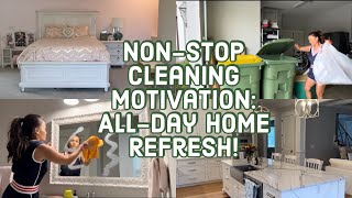 NonStop Cleaning Motivation AllDay Home Refresh Stayathome mom clean with me🧽 [upl. by Knitter]