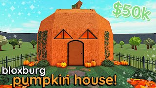 Building a PUMPKIN Bloxburg House 1 Story Build Tutorial [upl. by Einnalem913]