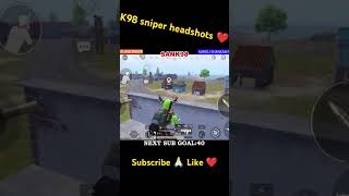 K98 sniper headshots ❤️ sank98 shortsfeed live bgmi [upl. by Hammock]