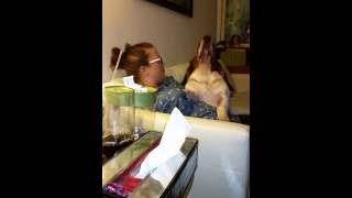 Basset Hound talking to his momma [upl. by Nomihs]