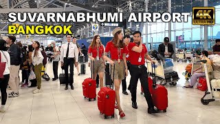 Bangkok Suvarnabhumi Airport  Walking Tour 🇹🇭  Thailands busiest airport [upl. by Adohr370]