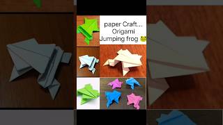 Origami Jumping frog 🐸 Lets make an origami jumping frog using paper Heres a stepbystep guide [upl. by Ikin]