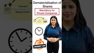 Dematerialisation of Shares  Mandatory Dematerialisation trending mca shorts viralvideo Part 2 [upl. by Nahgiem]