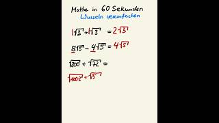 Wurzelrechnen mathe mathetipps lerntipps schule abitur oberstufe wurzeln mathewissen tipps [upl. by Cyrie]