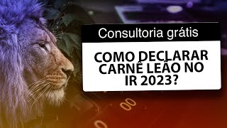 COMO DECLARAR CARNÊ LEÃO NO IMPOSTO DE RENDA EM 2023 [upl. by Roybn499]