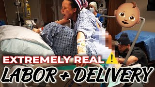 INTENSE 21 HOUR LABOR amp DELIVERY Induction  RAW amp REAL Birth Vlog BradAndLex [upl. by Ailla292]