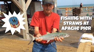 Fishing with straws at apache pier [upl. by Arracat]