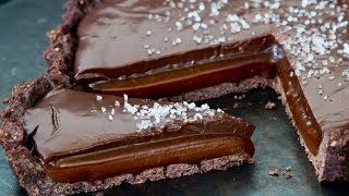 Chocolate Salted Caramel Tart Recipe [upl. by Ainna]