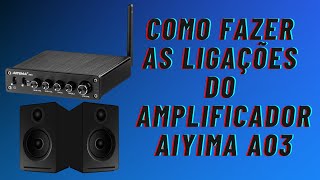 Como Fazer as Ligações do Amplificador Aiyima A03 [upl. by Peppie]