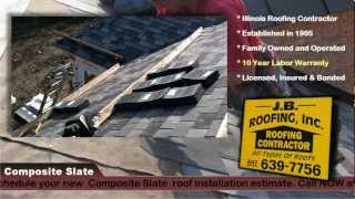 Composite Slate Roof Installation JB Roofing 730 Brighton Circle Barrington IL 60010 8476397756 [upl. by Hetti]