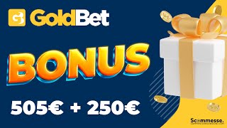 Goldbet bonus registrazione e primo deposito scommesse scommessesportive [upl. by Gates]