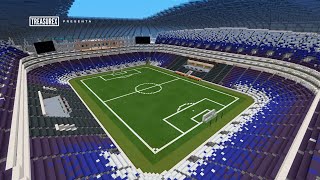 Minecraft Construcción de estadio de fútbol cámara rápida [upl. by Jeraldine975]