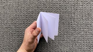 How to make a book with a sheet of A4 paper No glue Super easy [upl. by Cirdec432]