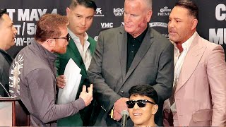 Canelo ALMOST FIGHTS Oscar De La Hoya after disrespect at final press conference [upl. by Anoj]