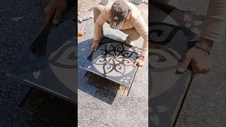 how to make😱marble rangoli🔥 design‼️ Italian marble manufacturing process shorts construction [upl. by Millard]