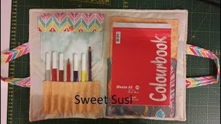 🎡✂️📚 Astuccio  Borsa porta colori per bambini TUTORIAL cucito creativo passo passo [upl. by Anileuqcaj]