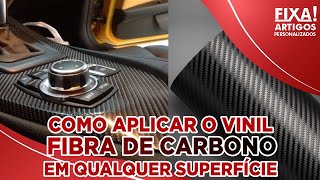 COMO APLICAR O VINIL FIBRA DE CARBONO EM QUALQUER SUPERFÍCIE  DIY [upl. by Nitaj]