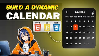 📅 Calendar in JavaScript l Create A Dynamic Calendar in HTML CSS amp JavaScript🔥 [upl. by Gerrard14]