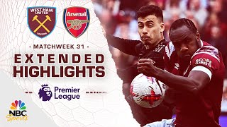 West Ham United v Arsenal  PREMIER LEAGUE HIGHLIGHTS  4162023  NBC Sports [upl. by Ogram]