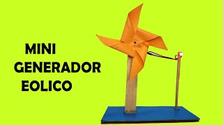 Como Hacer un Mini Generador Eólico Energía Eólica [upl. by Oilerua]