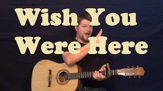 Wish You Were Here Pink Floyd Guitar Lesson Easy Strum Chords How to Play Tutorial [upl. by Oelak]