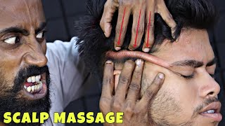 Powerful Scalp Massage for Headache Relief  Head Massage amp Neck Cracking  Spine Cracking  ASMR [upl. by Ahsitneuq]