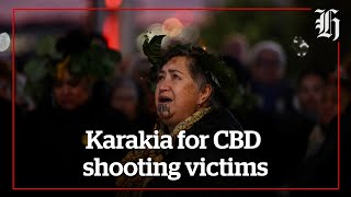 Karakia held for CBD victims  nzheraldconz [upl. by Swiercz]