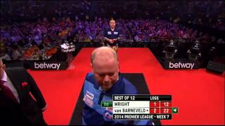 Peter Wright vs Raymond van Barneveld  Week 7 Premier League Darts 2014 [upl. by Eitac]