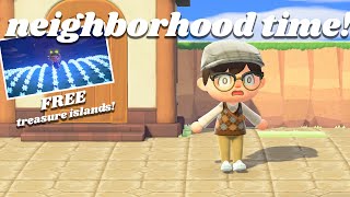 5 FREE treasure islands ampdesigning a cute neighborhood on animal crossing new horizons [upl. by Evars]