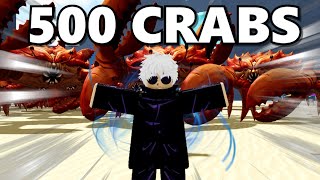 500 CRAB BOSSES VS GOJO in The Strongest Battlegrounds [upl. by Prud]