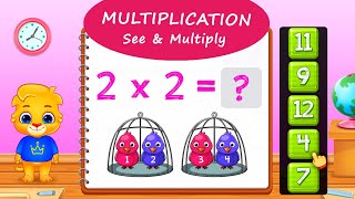 123 Math Multiplication 1  Multiply Using Groups with Lucas and Ruby  RV AppStudios Games [upl. by Leontine668]