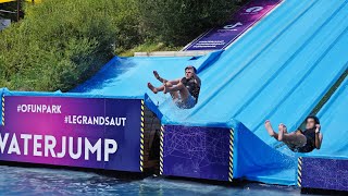 Water Jump  Terrifying RAMP Water Slides at OFun Park Vendée [upl. by Osber]