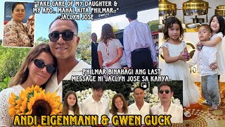 ANDI EIGENMANN amp GWEN GUCK SABAY NA HINATID ANG INA SA HULING HANTUNGAN JACLYN MAY MSG KAY PHILMAR [upl. by Audre]