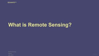 What is Remote Sensing [upl. by Ainaj]