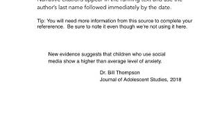 1 Minute Tutorial  Narrative Citations in APA [upl. by Ihsar748]