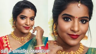 SELF BRIDAL MAKEUP TUTORIALWITH AFFORDABLE PRODUCTSTAMIL [upl. by Josefa84]