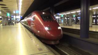 Thalys 4305 vertrekt uit Station Schiphol met een reiziger in de cabine [upl. by Cull]