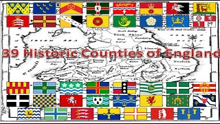 39 Historic Counties of England  All Flags with landmark or landscape images [upl. by Ellehc]