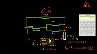 Oma likums  I U R aprēķināšana rezistoriem ķēdē sarežģītāks [upl. by Sesylu]