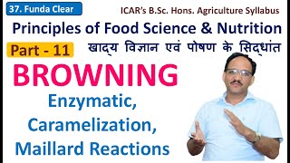 Browning Reactions in Food  Maillard Reaction  Enzymatic Browning  Caramelization  SK Sharma [upl. by Claiborn]